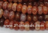 CAG616 15.5 inches 6*10mm rondelle natural fire agate beads