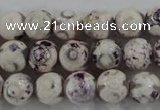 CAG6180 15 inches 10mm faceted round tibetan agate gemstone beads