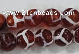 CAG6201 15 inches 10mm faceted round tibetan agate gemstone beads