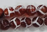 CAG6203 15 inches 14mm faceted round tibetan agate gemstone beads