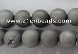 CAG6223 15 inches 10mm round plated druzy agate beads wholesale