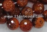 CAG626 15.5 inches 20mm faceted round natural fire agate beads