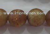 CAG6338 15 inches 20mm faceted round plated druzy agate beads