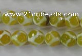 CAG6371 15 inches 10mm faceted round tibetan agate gemstone beads