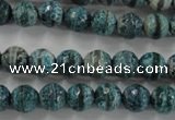 CAG6406 15 inches 8mm faceted round tibetan agate gemstone beads