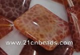 CAG647 15.5 inches 30*30mm rhombic natural fire agate beads