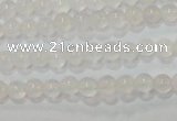 CAG6500 15.5 inches 4mm round Brazilian white agate beads