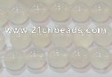 CAG6502 15.5 inches 8mm round Brazilian white agate beads