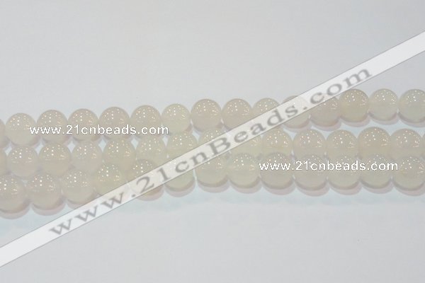 CAG6504 15.5 inches 12mm round Brazilian white agate beads