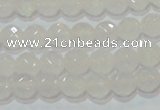 CAG6511 15.5 inches 6mm faceted round Brazilian white agate beads