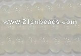 CAG6522 15.5 inches 6*10mm rondelle Brazilian white agate beads