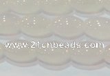 CAG6525 15.5 inches 8*12mm rice Brazilian white agate beads