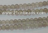 CAG6530 15.5 inches 3mm round Brazilian grey agate beads