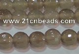 CAG6537 15.5 inches 8mm faceted round Brazilian grey agate beads