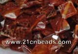 CAG654 15.5 inches 10*10mm faceted rhombic natural fire agate beads