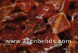 CAG655 15.5 inches 12*12mm faceted rhombic natural fire agate beads