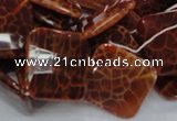 CAG656 15.5 inches 18*18mm faceted rhombic natural fire agate beads