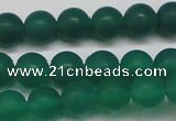 CAG6569 15.5 inches 8mm round matte green agate beads wholesale