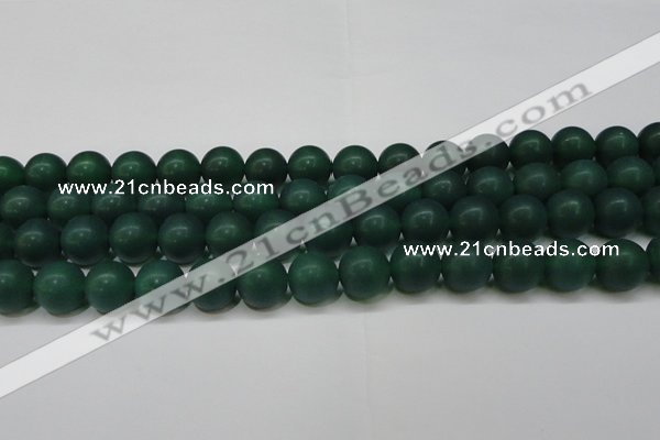 CAG6571 15.5 inches 12mm round matte green agate beads wholesale