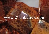 CAG659 15.5 inches 40*40mm faceted rhombic natural fire agate beads