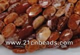 CAG660 15.5 inches 8*12mm faceted rectangle natural fire agate beads