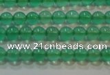 CAG6600 15.5 inches 2mm round green agate gemstone beads