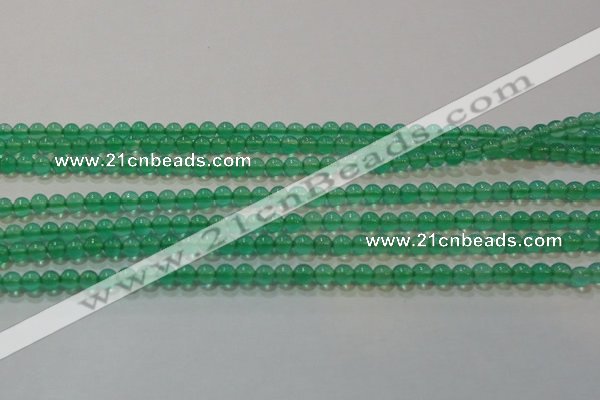 CAG6600 15.5 inches 2mm round green agate gemstone beads