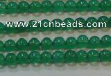 CAG6601 15.5 inches 2mm round green agate gemstone beads