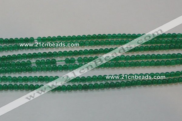 CAG6601 15.5 inches 2mm round green agate gemstone beads