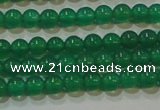 CAG6602 15.5 inches 3mm round green agate gemstone beads