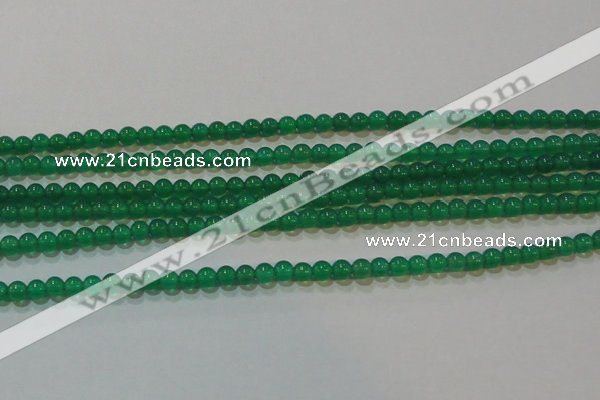 CAG6602 15.5 inches 3mm round green agate gemstone beads