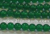 CAG6603 15.5 inches 4mm round green agate gemstone beads