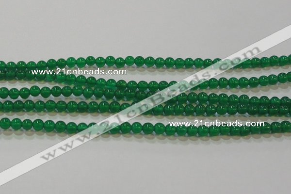 CAG6603 15.5 inches 4mm round green agate gemstone beads