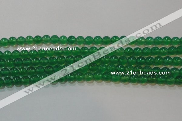 CAG6604 15.5 inches 6mm round green agate gemstone beads