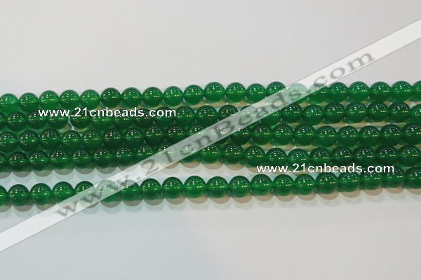 CAG6605 15.5 inches 8mm round green agate gemstone beads