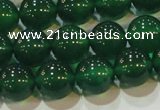 CAG6606 15.5 inches 10mm round green agate gemstone beads