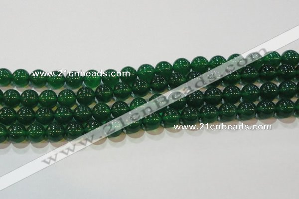 CAG6606 15.5 inches 10mm round green agate gemstone beads