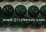 CAG6607 15.5 inches 12mm round green agate gemstone beads