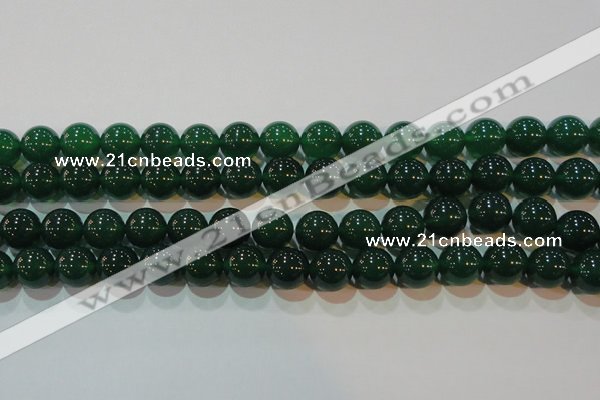 CAG6607 15.5 inches 12mm round green agate gemstone beads