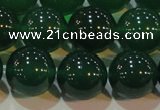 CAG6608 15.5 inches 14mm round green agate gemstone beads