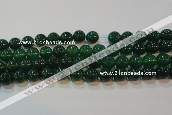 CAG6608 15.5 inches 14mm round green agate gemstone beads