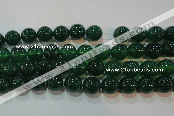 CAG6609 15.5 inches 16mm round green agate gemstone beads