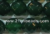 CAG6617 15.5 inches 16mm faceted round green agate gemstone beads