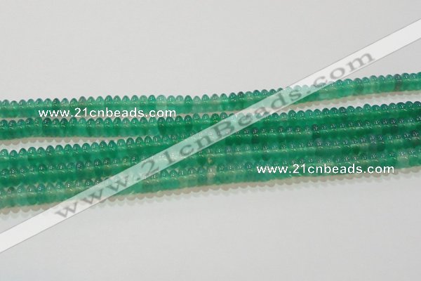 CAG6620 15.5 inches 3*6mm rondelle green agate gemstone beads