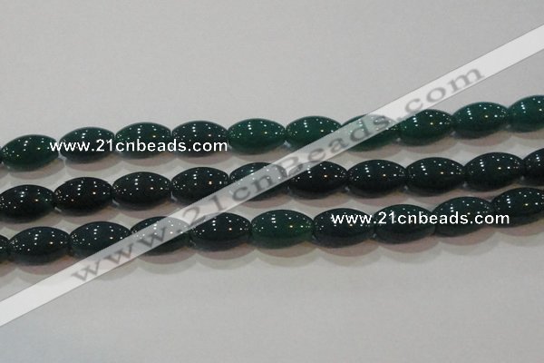 CAG6624 15.5 inches 11*17mm rice green agate gemstone beads