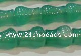 CAG6626 15.5 inches 9*11mm vase-shaped green agate gemstone beads