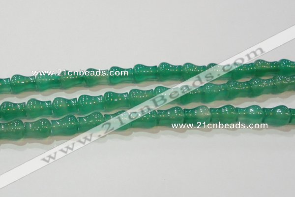 CAG6626 15.5 inches 9*11mm vase-shaped green agate gemstone beads