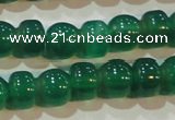 CAG6628 15.5 inches 8*13mm peanut-shaped green agate gemstone beads