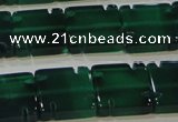 CAG6637 15.5 inches 12*12mm square green agate gemstone beads