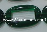 CAG6646 15.5 inches 25*38mm oval green agate gemstone beads